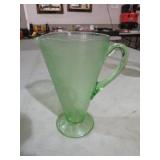 VASELINE HANDLE CRACKEL GLASS PITCHER