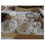 BOX FULL OF CRYSTAL BOWLS AND MISC.
