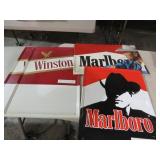 (4) MARLBORO & WINSTON METAL ADV. SIGNS