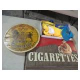 BULL MEAT FLOUR ON WOOD/MARLBORO AND CAMEL ADV PIE