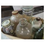 COLLECTION OF OLD JARS AND BOTTLES MISC.