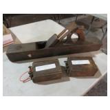 LARGE ANTIQUE WOOD PLANER & (2) T MODEL COILS