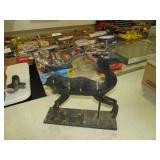 METAL REINDEER CANDLE HOLDER 18"L X 5"W X 21"T