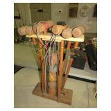 WOOD CROQUET SET