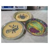 SERVING TRAY, CHARGER,  DECORATIVE GRAPE BOWL