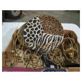 DECORATIVE METAL MIRROR, CANDLE HOLDER, MISC.