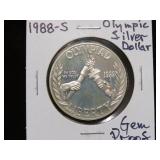 1988 S OLYMPIC SILVER DOLLAR 90% GEM PROOF