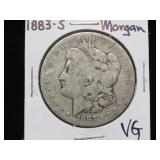 1883 S MORGAN SILVER DOLLAR 90% VG