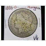 1886 O MORGAN SILVER DOLLAR 90% VG
