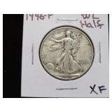 1946 P WALKING LIBERTY HALF DOLLAR 90% XF