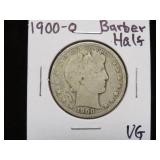 1900 O BARBER HALF DOLLAR 90% VG