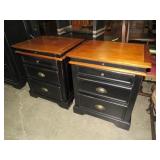 (2X) 3 DRAWER W/PULLOUT WRITING TABLE NIGHT STDS
