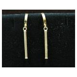 14KT YELLOW GOLD DANGLE EARRINGS 0.5GRM