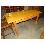 SOLID PINE 1 DRAWER KITCHEN TABLE