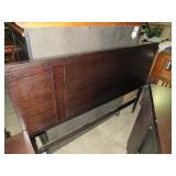 PAINTED SOLID WOOD QUEEN BED WITH RAILS