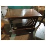 SOLID WOOD 1 DRAWER SIDE TABLE