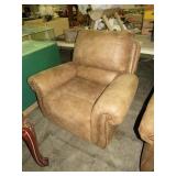 OVERSIZED LEATHERETTE RECLINER