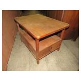 SOLID WOOD 2 DRAWER SIDE TABLE