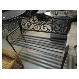 METAL ORNATE GARDEN BENCH