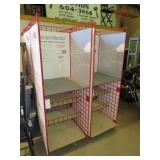 6 METAL STORE DISPLAYS ADJUSTABLE SHELFS