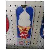 PORCELAIN DAIRY QUEEN ADV SIGN