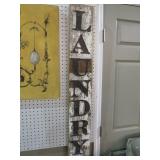 WOOD & METAL LAUNDRY SIGN