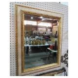 ORNATE FRAMED BEVELED WALL MIRROR