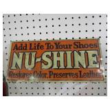 VINTAGE NU-SHINE SHOE ADV SIGN