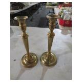 PAIR OF BRASS CANDLE STICKS
