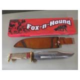 17" LONG FOX-N-HOUND FIXED BLADE KNIFE