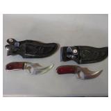 PAIR OF USA MADE SCOTT CUTLERY SKINNER KNIVES