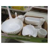 VINTAGE FENTON MILK GLASS HOBNAIL