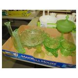 COLLECTION OF VASELINE GLASSWARE