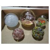 COLLECTION OF ART GLASS PAPER WEIGHTS