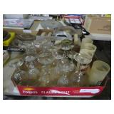 CRYSTAL STEM WARE W/ANTIQUE CAR GLASSES