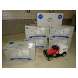 (6) METAL COKE TRUCK BANKS NIB DIECAST