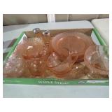 COLLECTION OF PINK DEPRESSION GLASSWARE