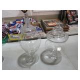 (2) APOTHECARY JARS