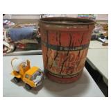 VINTAGE 5 GAL KENDALL & METAL TONKA TRUCK