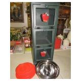 3 DOOR KITCHEN CAB. W STAINLESS STEEL NESTING BOWL