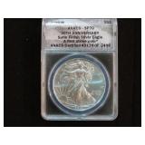 2016 W GRADED SP70 1 OZ .999 SILVER EAGLE