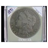 1891 P MORGAN SILVER DOLLAR 90% VF