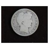 1906 P BARBER HALF DOLLAR 90% VG