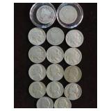 (16) NICKELS VARIOUS TYPES, DATES & MINT MARKS