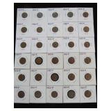 (30) CARDED 1955 P LINCOLN CENTS (GOOD DATE)