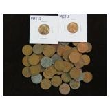 (49) 1955 LINCOLN CENTS VARIOUS MM