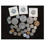 COLLECTION OF COINS,MEDALS VAR. DATES, MM & TYPES