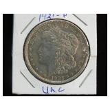 1921 P MORGAN SILVER DOLLAR 90% UNC PL