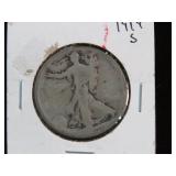 1919 S WALKING LIBERTY HALF DOLLAR 90%