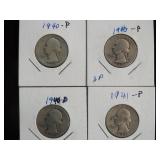 1940 P, 40 P, 40 D, 41 P WASHINGTON QTRS 90%